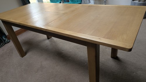 Oak extendable dining table - dining,