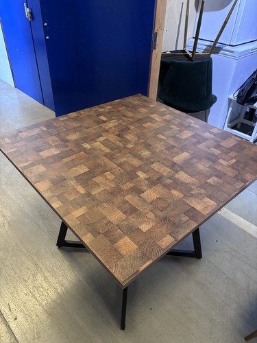 Square wood dining table - square,