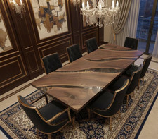 Live Edge Walnut Black Epoxy